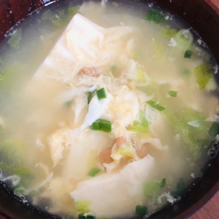 グリーンリーフと豆腐と納豆のたまごスープ レシピ 作り方 By Noa 1021 元yuri Yuri 楽天レシピ グリーンリーフと豆腐と納豆のたまごスープ レシピ 作り方 By Noa 1021 元yuri Yuri 楽天レシピ